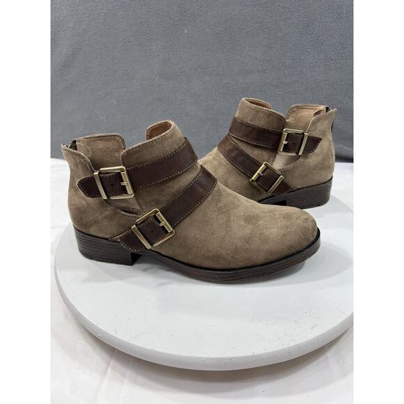 BOC Born Concept Sophie Ankle Boots Booties Women Size 8.5 Brown Taupe Comfort - Picture 7 of 15